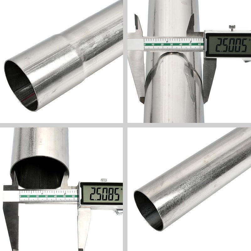BIGREAT 409 Steel 2.5'' Inch OD Straight Exhaust Pipe Mandrel Tubing Pipe 48" / 4 Ft Long Custom Fitment For Exhaust System - Image 3